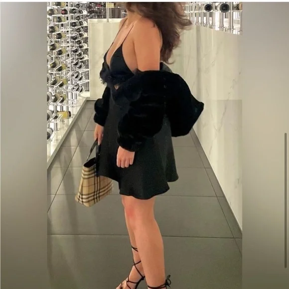 NWT For Love and Lemons Satin Slip  Dress - Picture 2 of 4